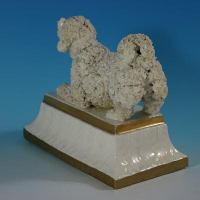 Large Staffordshire Pottery Porcellaneous Poodle