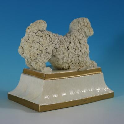 Large Staffordshire Pottery Porcellaneous Poodle