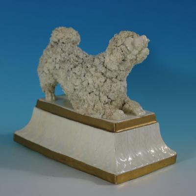 Large Staffordshire Pottery Porcellaneous Poodle
