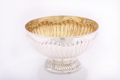 Large Sterling Silver Centerpiece Bowl Gold Interior