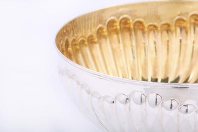Large Sterling Silver Centerpiece Bowl Gold Interior