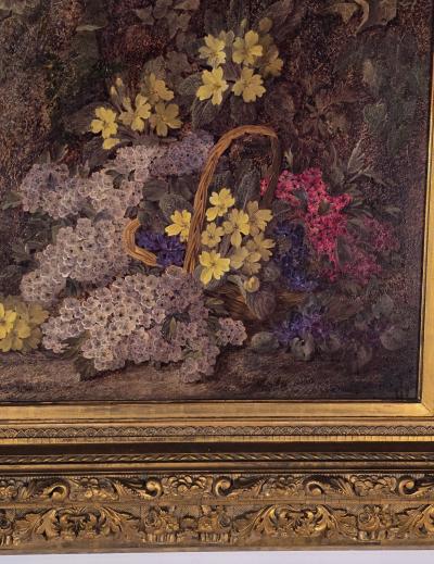 Large Still Life by Vincent Clare England circa 1900 with 19th Century Frame