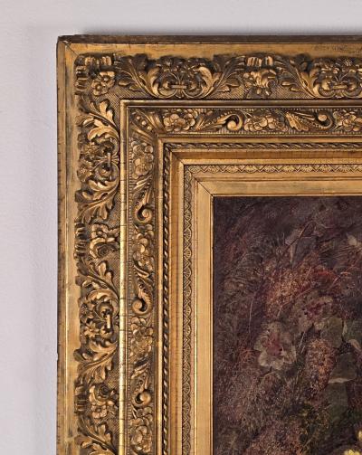 Large Still Life by Vincent Clare England circa 1900 with 19th Century Frame