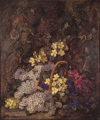Large Still Life by Vincent Clare England circa 1900 with 19th Century Frame