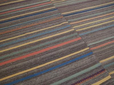 Large Striped Two Panel Kilim