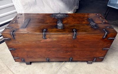 Large Superb Antique Korean Ton Kwe Chest with Iron Hardware