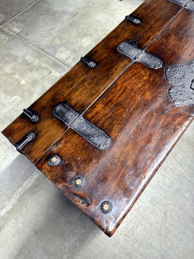 Large Superb Antique Korean Ton Kwe Chest with Iron Hardware