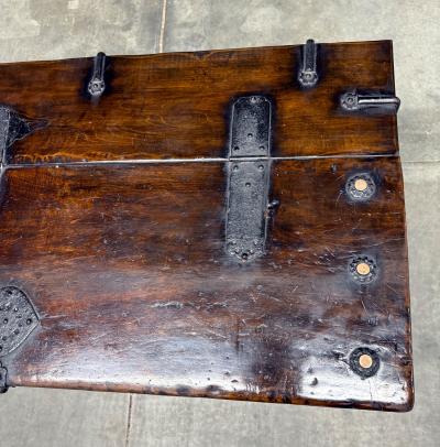 Large Superb Antique Korean Ton Kwe Chest with Iron Hardware