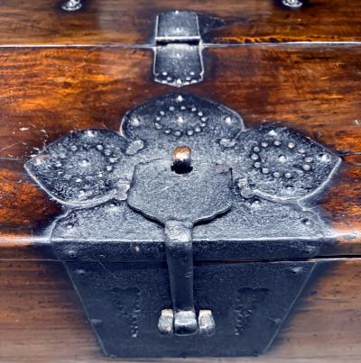 Large Superb Antique Korean Ton Kwe Chest with Iron Hardware