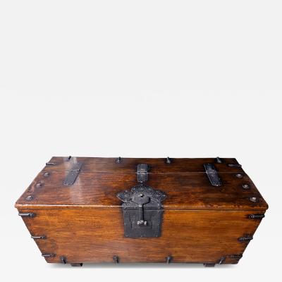 Large Superb Antique Korean Ton Kwe Chest with Iron Hardware
