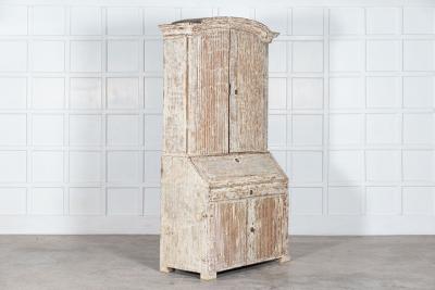Large Swedish Gustavian Dry Scraped Bureau
