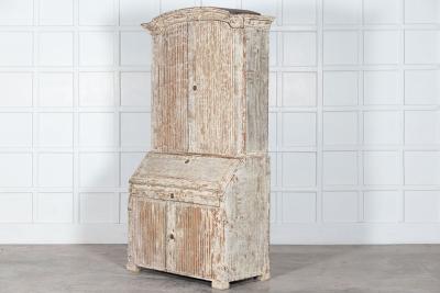 Large Swedish Gustavian Dry Scraped Bureau