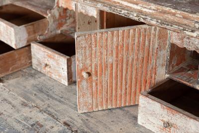 Large Swedish Gustavian Dry Scraped Bureau