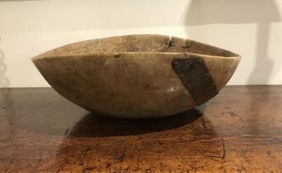 Large Swedish Rustic Burl Bowl