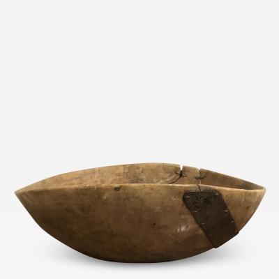 Large Swedish Rustic Burl Bowl