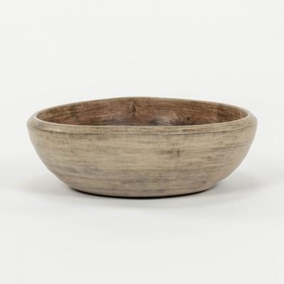 Large Swedish Turned Walnut Dough Bowl