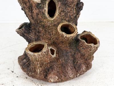 Large Terracotta English Faux Bois Planter Edwardian early 20th Century