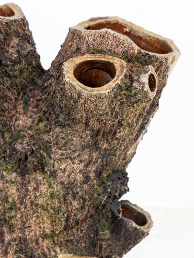 Large Terracotta English Faux Bois Planter Edwardian early 20th Century