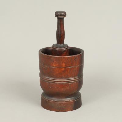 Large Turned Mortar and Pestle