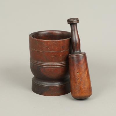 Large Turned Mortar and Pestle