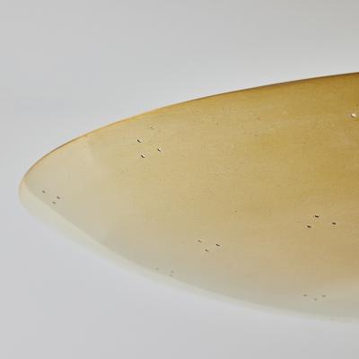 Large Two Enlighten Rey 30 Perforated Polished Brass Dome Ceiling Lamp