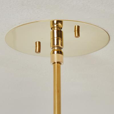 Large Two Enlighten Rey 30 Perforated Polished Brass Dome Ceiling Lamp