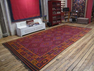 Large Uzbek Afghan Kilim