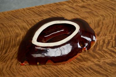 Large Vallauris Studio Pottery Fish Bowl France Mid 20th Century