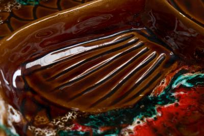 Large Vallauris Studio Pottery Fish Bowl France Mid 20th Century