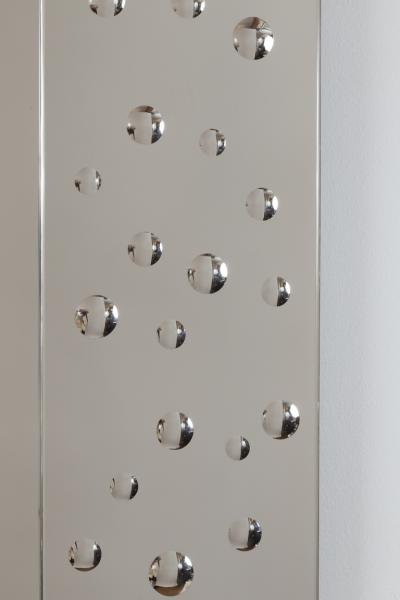 Large Venetian Etched Bubble Mirror Contemporary