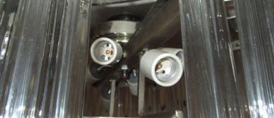 Large Venini Triedri Glass Flush Mount Chandelier