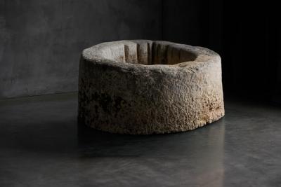 Large Vernacular Stone Basin Italy 19th Century