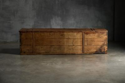 Large Vernacular Wooden Chest France 19th Century
