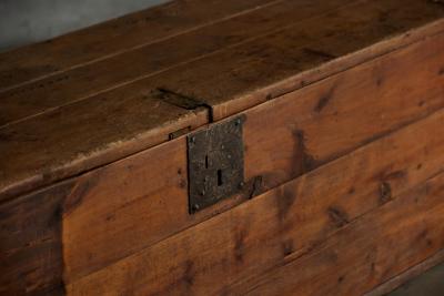 Large Vernacular Wooden Chest France 19th Century