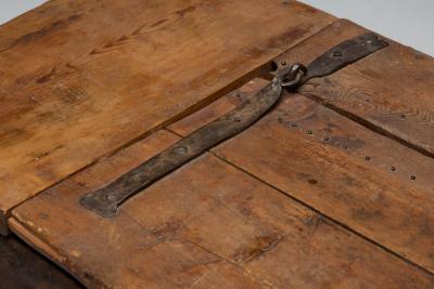 Large Vernacular Wooden Chest France 19th Century