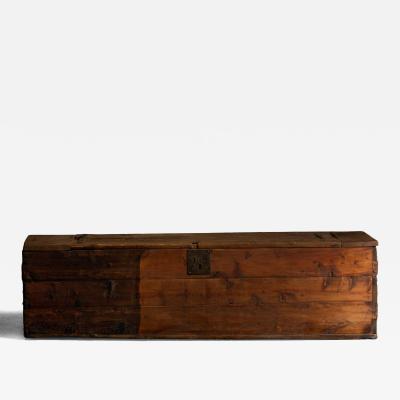 Large Vernacular Wooden Chest France 19th Century