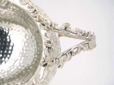 Large Very Ornate Hand Crafted Silver Plate Champagne Cooler Centerpiece