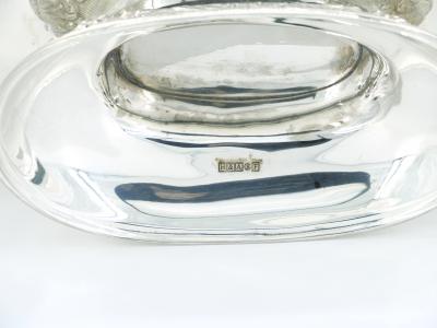 Large Very Ornate Hand Crafted Silver Plate Champagne Cooler Centerpiece