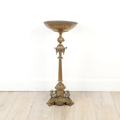 Large Victorian Brass Centerpiece with Camels