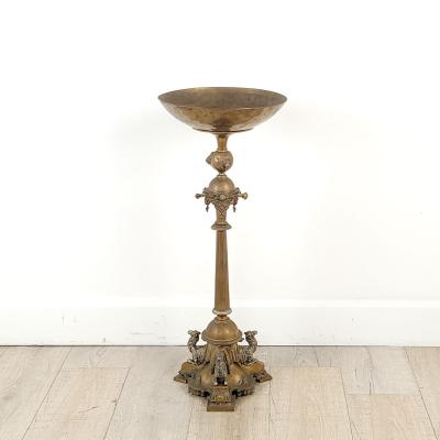 Large Victorian Brass Centerpiece with Camels