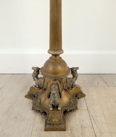 Large Victorian Brass Centerpiece with Camels