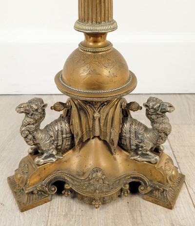 Large Victorian Brass Centerpiece with Camels