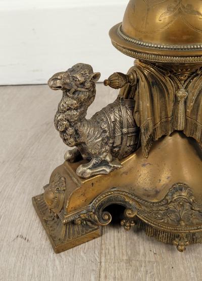 Large Victorian Brass Centerpiece with Camels