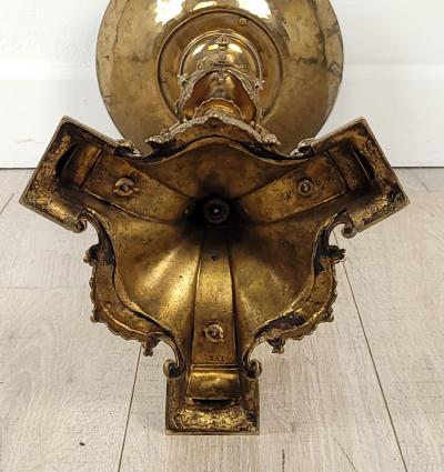 Large Victorian Brass Centerpiece with Camels