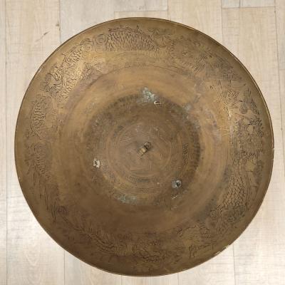 Large Victorian Brass Centerpiece with Camels