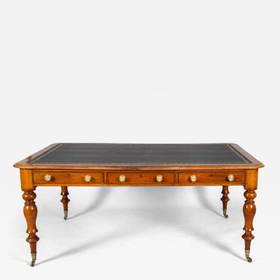 Large Victorian Mahogany Partners Writing Table