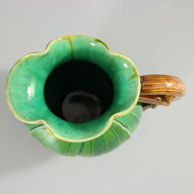 Large Victorian Minton Majolica Lily Jug Pitcher