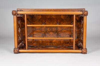 Large Victorian Rosewood Gothic Revival Canterbury
