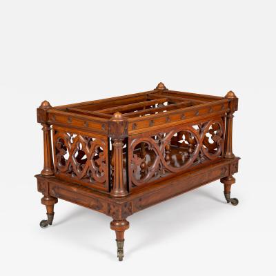 Large Victorian Rosewood Gothic Revival Canterbury