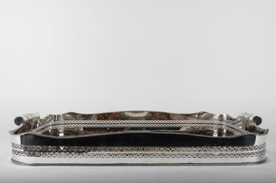 Large Vintage English Laminated Interior Barware Tray